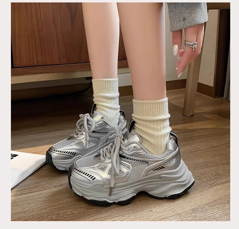 2026 Platform Sneakers for Women Casual Non Slip Thick Sole Sports Shoes Woman Comfortable Casual Sports Shoes Zapatos Mujer image 6