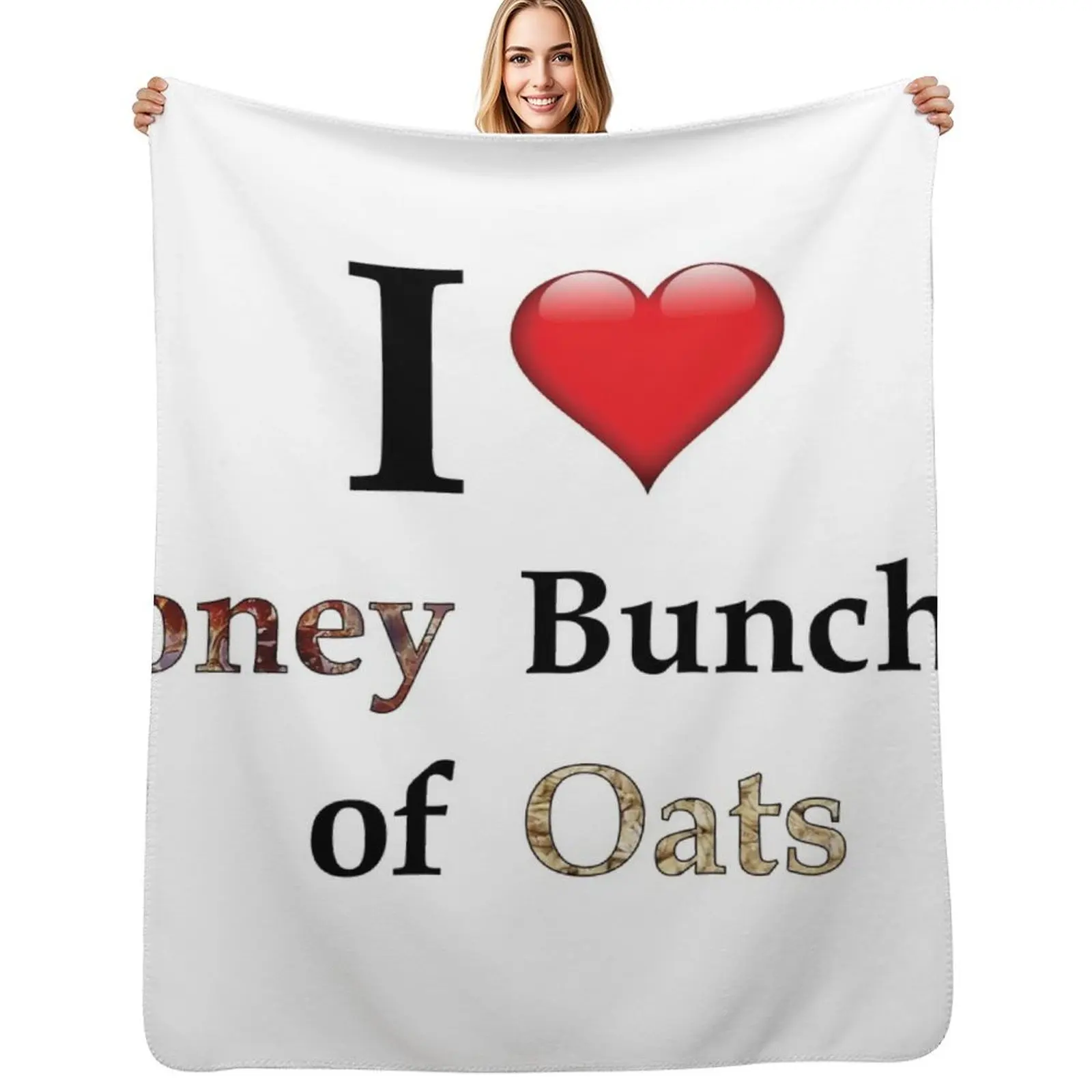 

I Love Honey Bunches of Oats Throw Blanket Flannel Fleece Soft Warm Throw Blanket