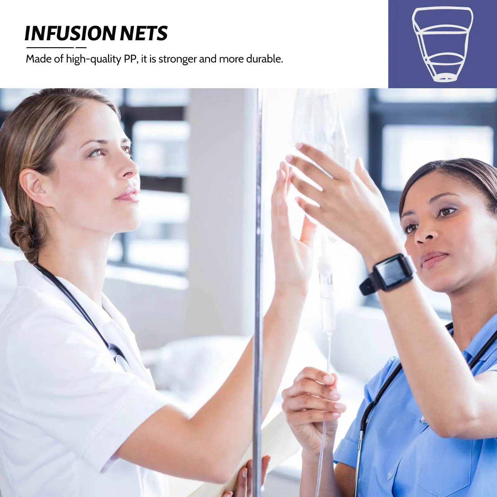 15pcs Infusion Bottle Nets 100Ml 250Ml 500Ml Durable Pp Reusable Saline Bottle Covers For Home Hospital Nursing Portable Storage