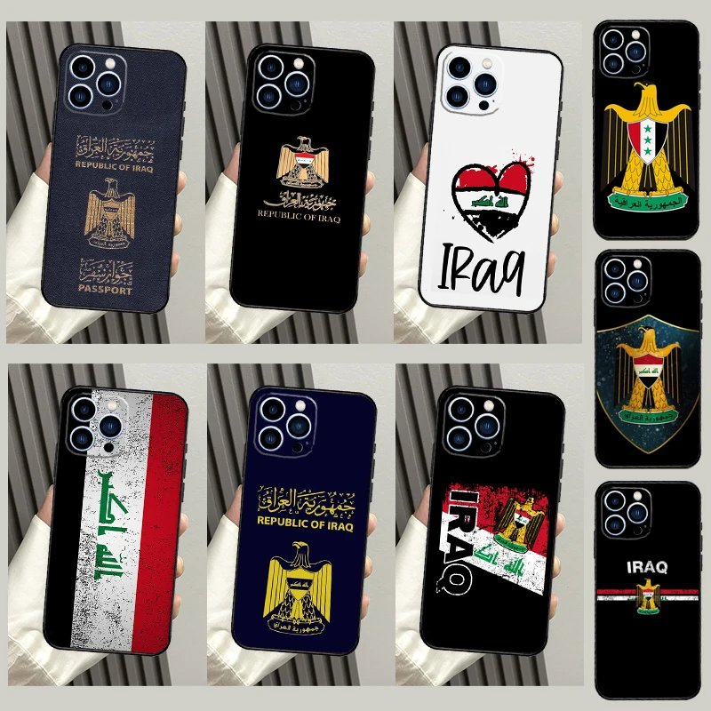 Iraqi Iraq Flag Case For iPhone 16 15 11 12 13 14 Pro Max Plus XS X XR 12 13 Mini Back Cover