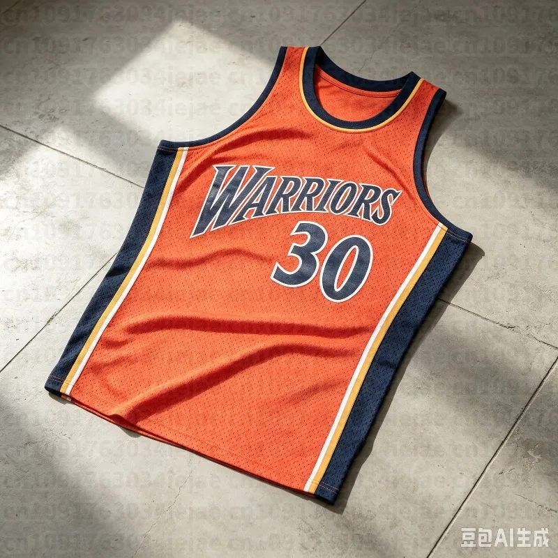 Family Kid Stephen Curry # 30 Retro Basketball Shirt Orange Breathable 3D Printed Mesh Sleeveless Tank Top