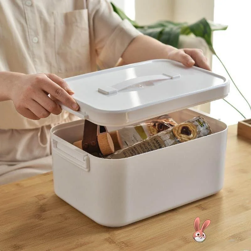 密閉型プラスチック収納ボックスの蓋、デスクトップ、リビングルーム、寮、スナックオーガナイザー、家庭用小型プラスチックボックス、整理用