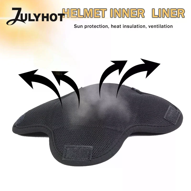 Motorcycle Helmet Insert Liner Cap Cushion Pad Quick-drying Breathable Sweat Wicking Helmet Insulation Lining Moto Black Capacet
