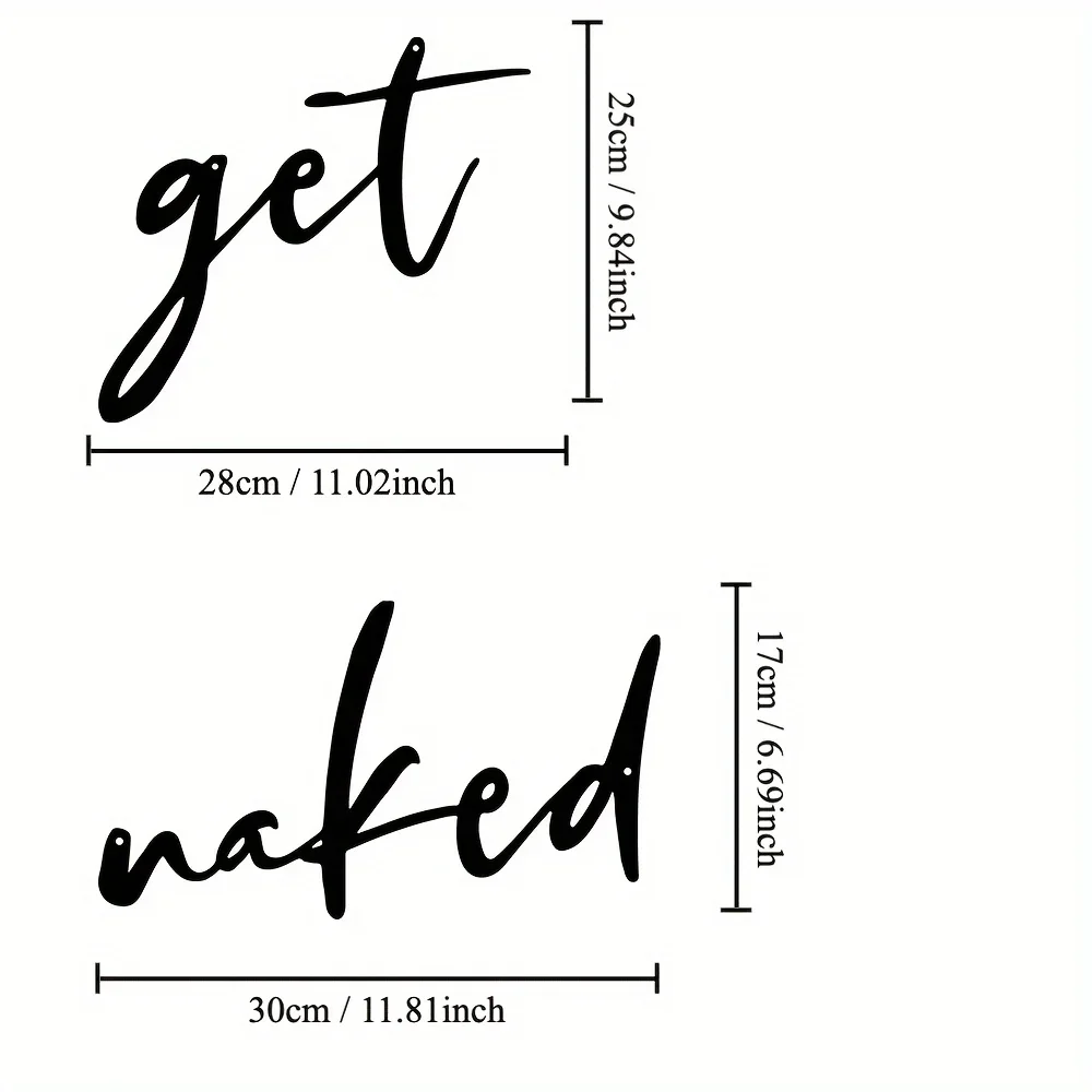CIFBUY Iron Wall Art Metal Letter Sign Hanging Decor Retro Ornament For Bar Kitchen Bedroom Bathroom