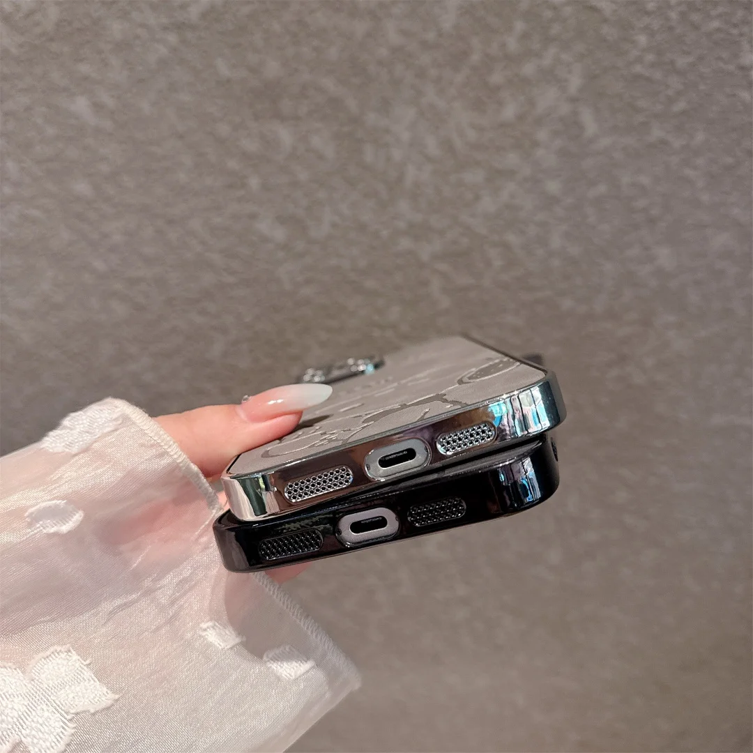 الفاخرة سنوبي تصفيح تنقش ثلاثية الأبعاد جراب هاتف آيفون 13 14 15 16 برو ماكس 16pro الكرتون وودستوك الإغاثة أغطية جلد