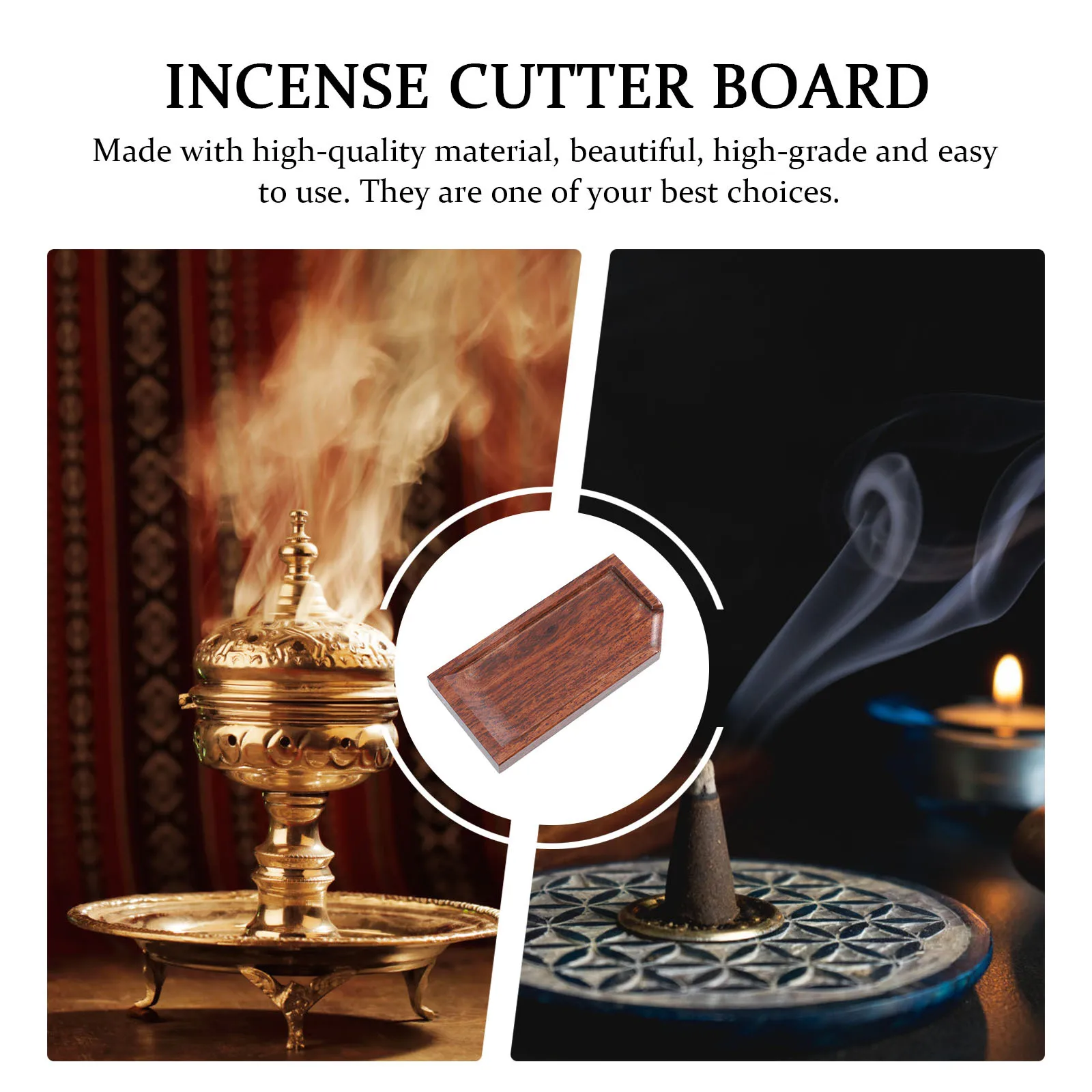 

1Pcs Wooden Incense Cutting Board High Quality Smooth Deform Resistant Elegant Home Decor DIY Tool Incense Cutting Board