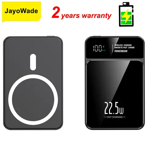 JayoWade 20000mAh Magnetic Wireless Charger Power Bank for iPhone 16 15 14 Xiaomi Samsung Portable Battery For Magsafe PowerBank