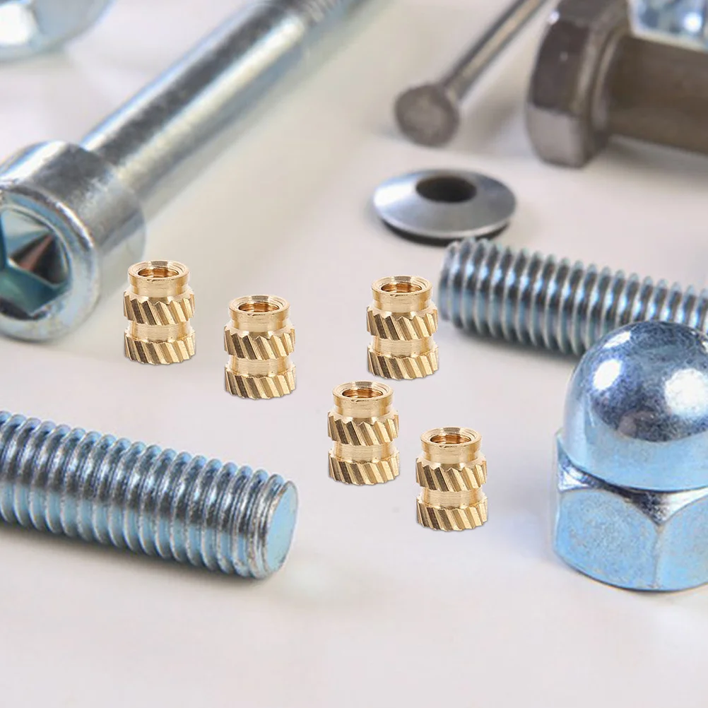 

100Pcs Heat Set Insert Copper Knurled Nut for 3D Printing Durable Threaded Inserts Plastic Car Shells Heat Set Insert