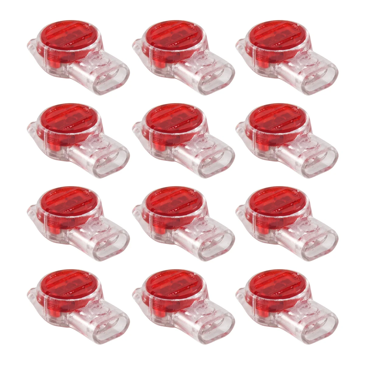 55 Stuks Gel Splice Ur Connector 3 Poort Draad Connectoren Rood + Helder