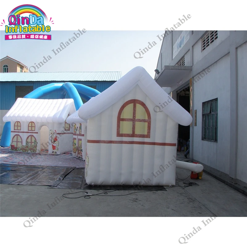 Casa inflable del seguidor de las decoraciones de la Navidad de la venta caliente 2017, tienda de Navidad inflable del soplador de aire libre