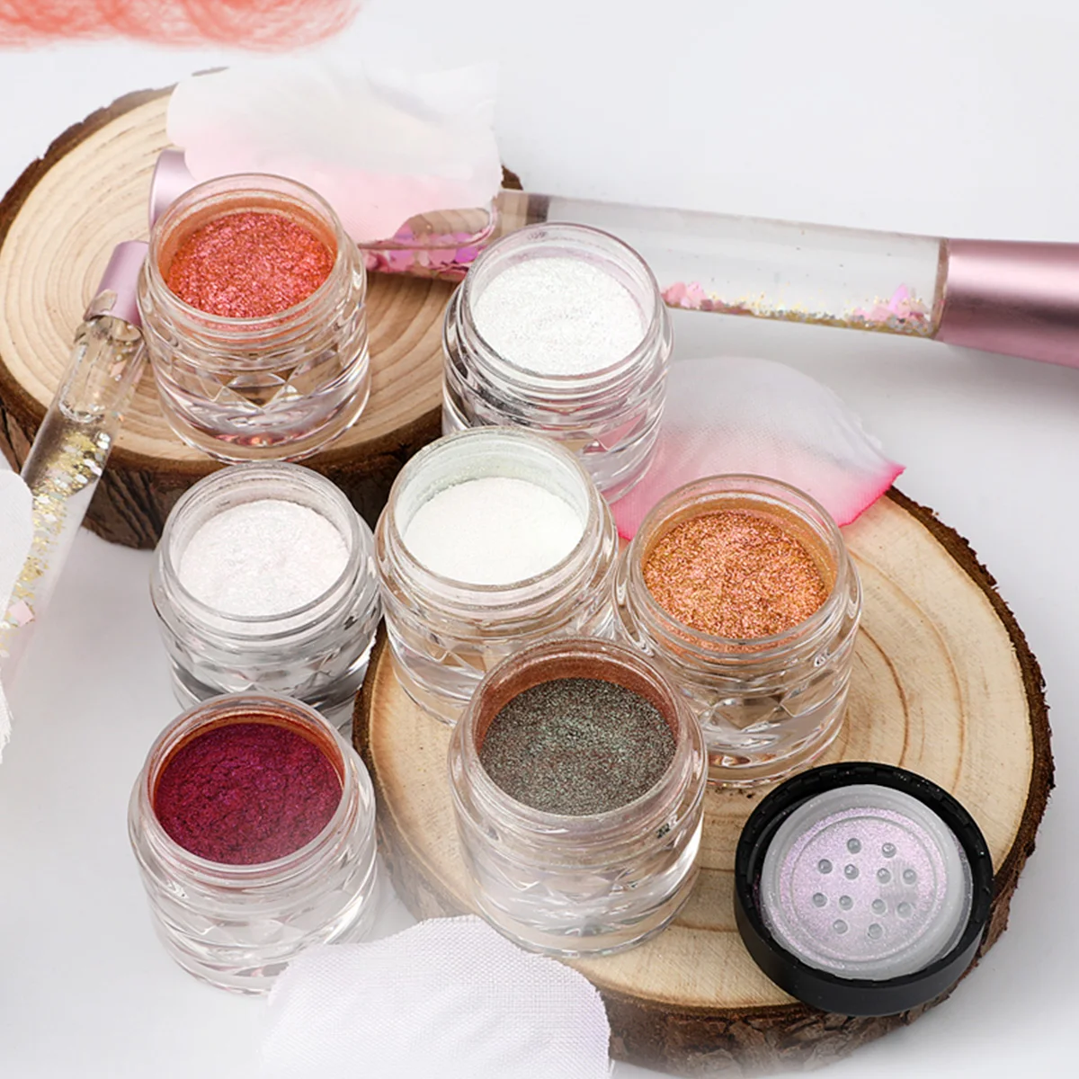 

10 Pcs Sub Packaging Bottles Plastic Empty Travel Powder Container Makeup Containers Loose Perfume