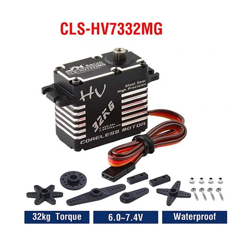 JX CLS-HV7332MG/32KG High-Torque All-Metal Gear Digital High-Voltage Hollow Cup Servo