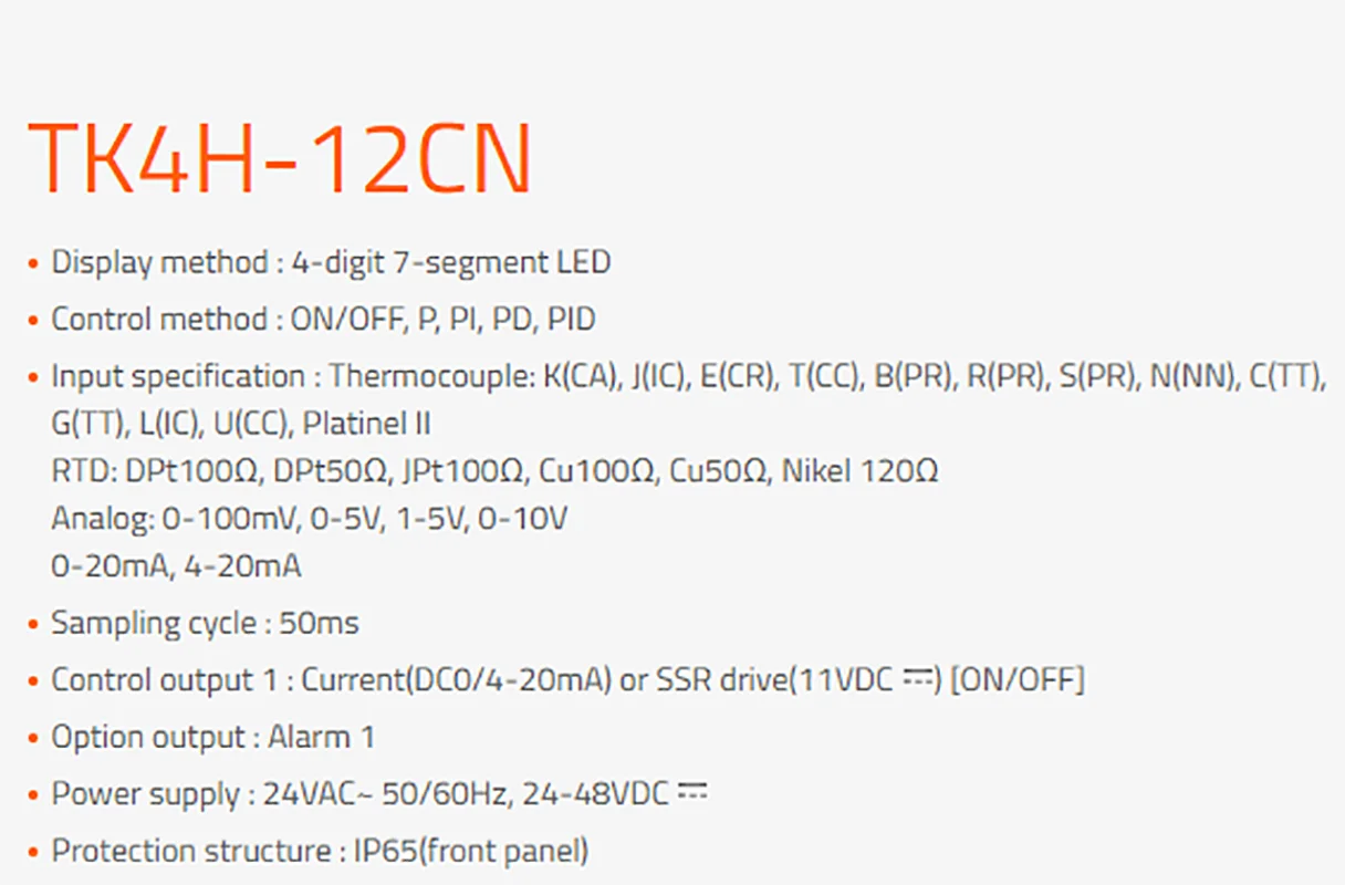 TK4H-22RC TK4H-22RN TK4H-22RR TK4H-24CC TK4H-24CN TK4H-24CR TK4H-24RC TK4H-24RN TK4H-24RR AUTONICS temperature control