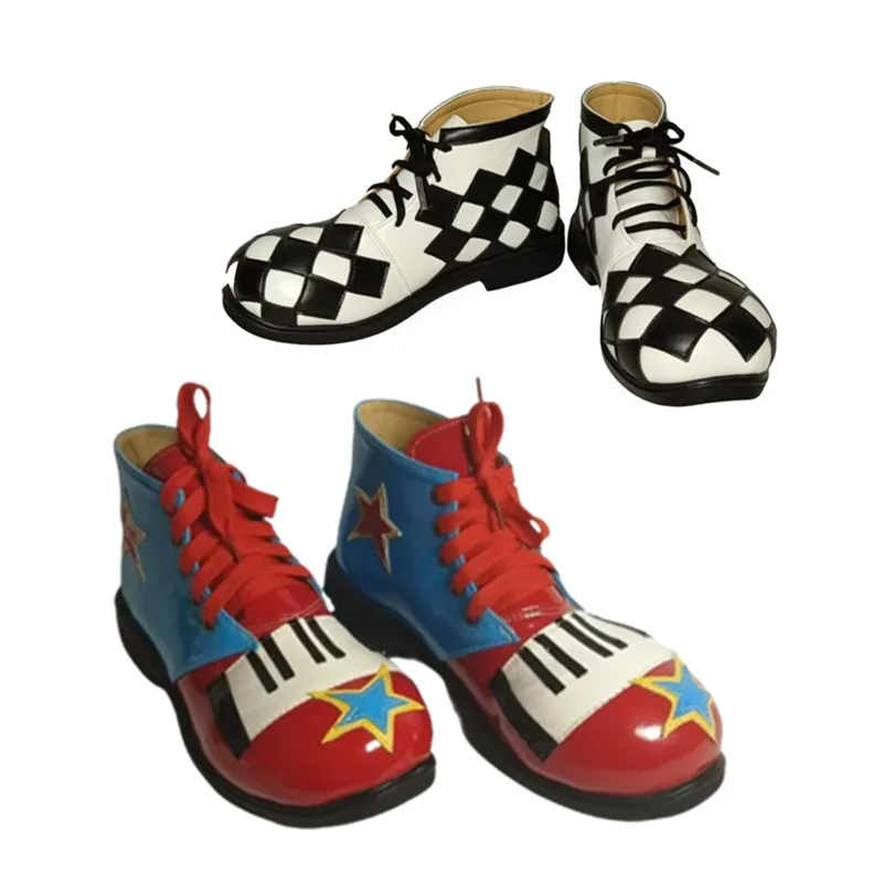 

Черно-белые туфли-клоуны в сетку, очень большие сапоги-джокеры, унисекс, стильные клавиши для фортепиано, товары для цирковых вечеринок, праздничное представление