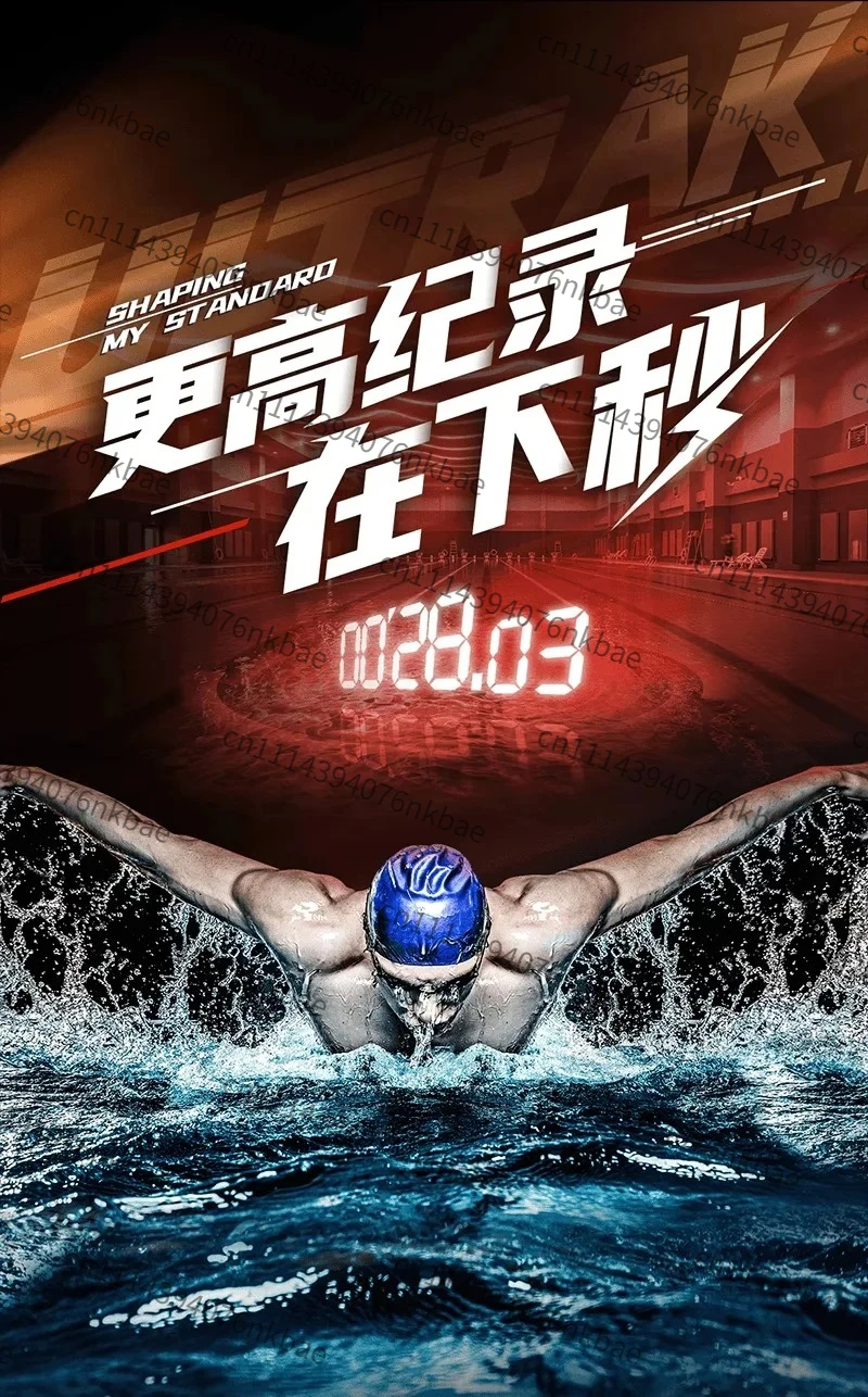 Fingertip Ring Stopwatch Waterproof Sports Timer, One Hand Operation for Swimming Diving Training Coaching