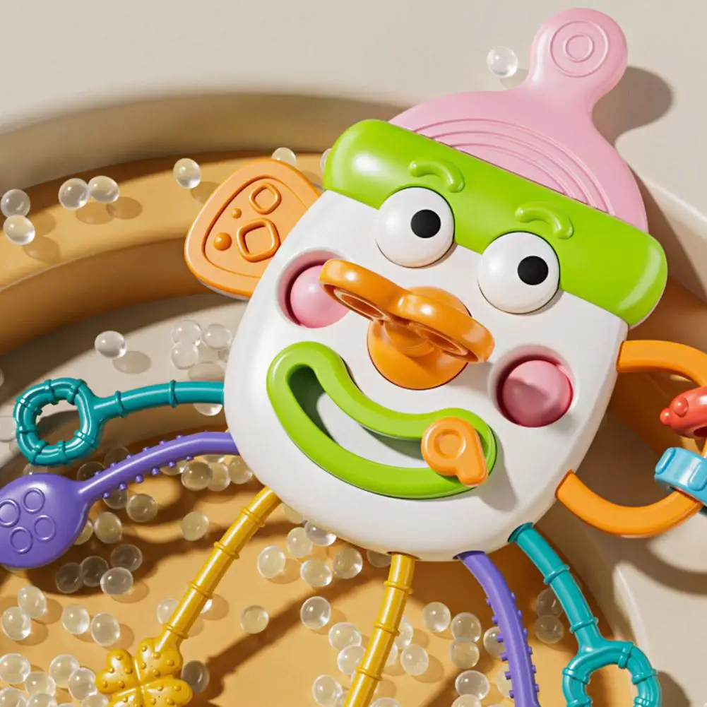 NEW Baby Toys Montessori Silicone Toy Travel Pull String Toy Developing Fine Motor Skill Multi-Sensory Activity Toy Gift