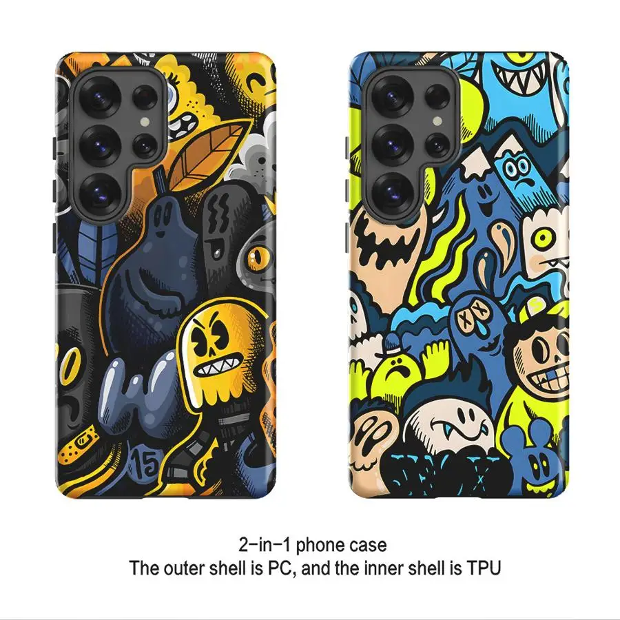 Urban Doodle Phone Case for Samsung Galaxy S26 A26 S23 S24 Ultra S23Ultra S20 FE S25Ultra A36 A56 A16 Soft Cover Capa