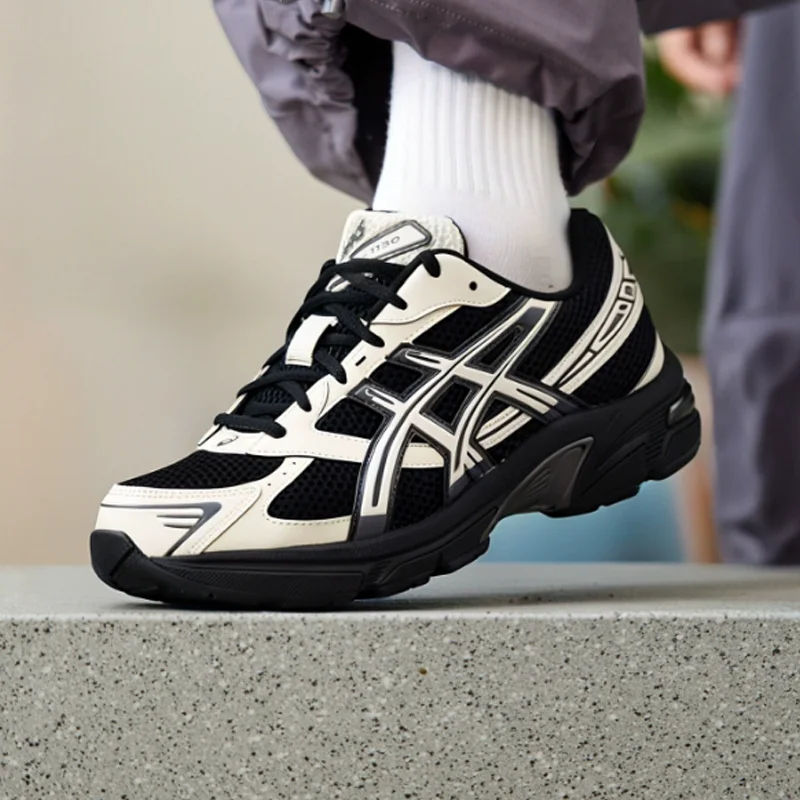 Unisex ASICS GEL-1130 Black Cream Retro Shoes 1203A609-001 GEL