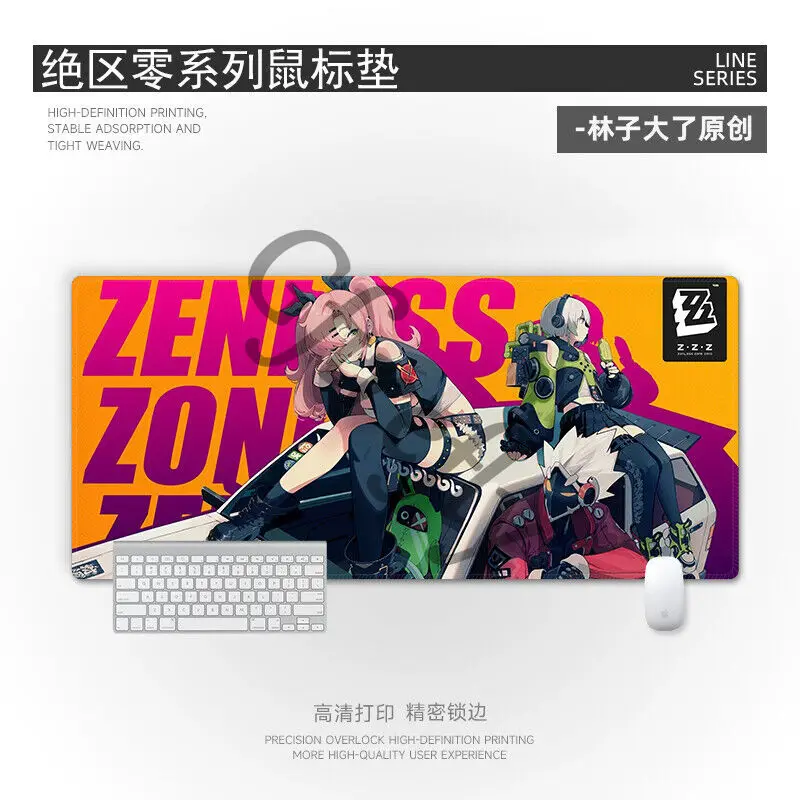 Zenless Zone Zero Mouse Pad Electronic Sports Game Table Mat Placemat Work Desk Pads Computer Keyboard Anime Rim