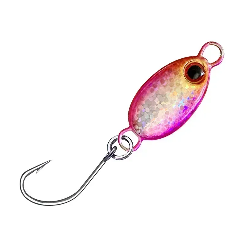 Mini Spoon Lure 2g/3g/5g Micro Metal Fishing Bait Hard Sequin  Spinner  Small Fish With Sharp Single Hook Stream