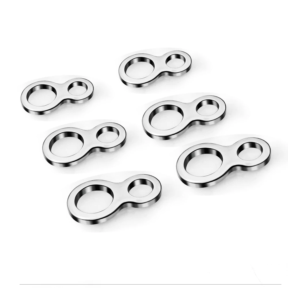 PROBEROS 20-teiliges Ringverbinder mit acht Figuren, Angelclip, Edelstahl, Bootsköderverschluss, silberne Clips – Detail 5