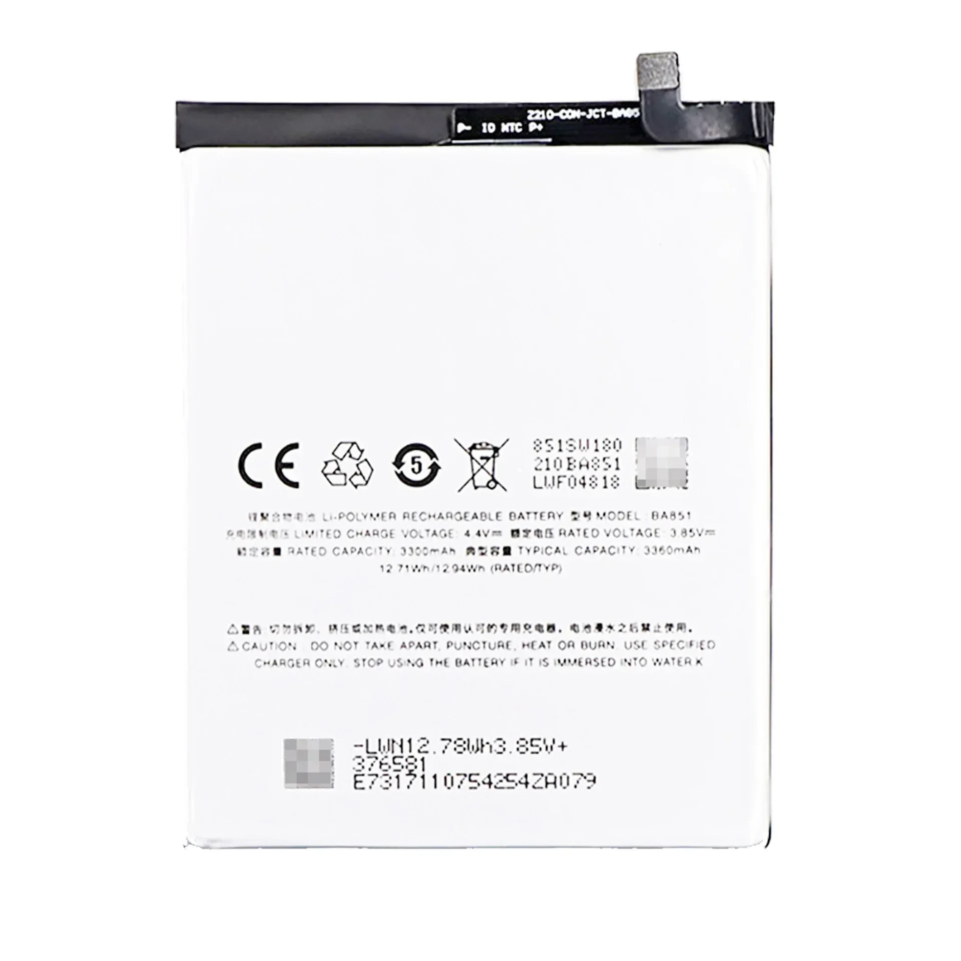 High Quality BA851 Replacement Battery For Meizu Meilan E3 Large Capacity 3360mAh Built-in New Lithium Batteries