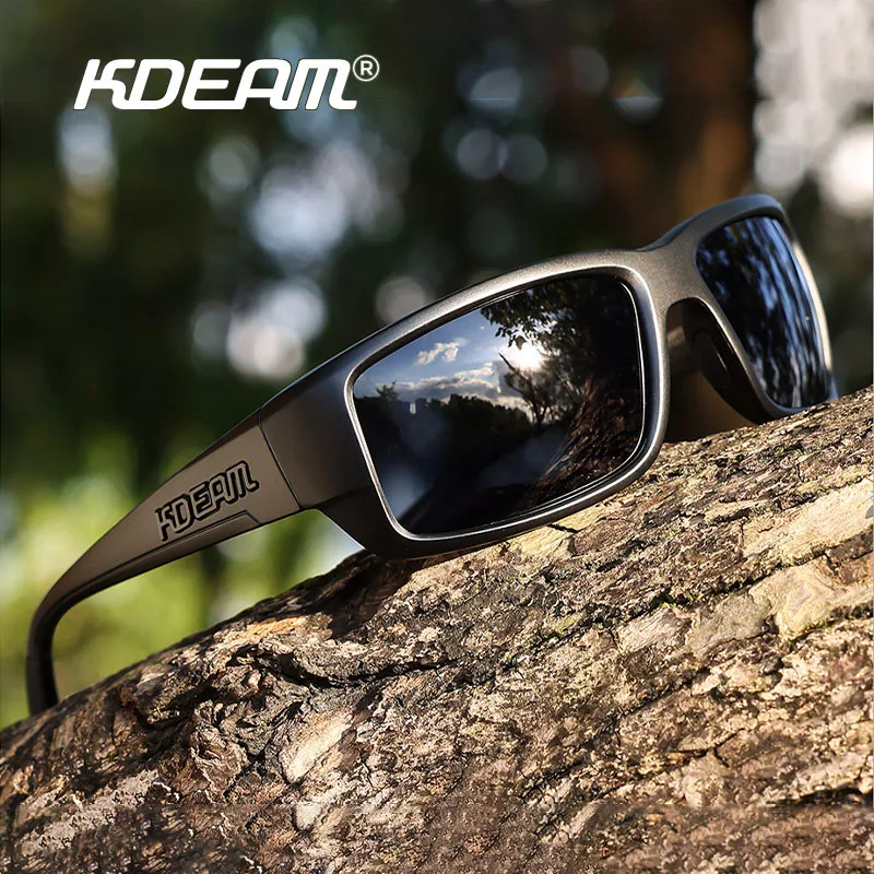 KDEAM Large Size Men's Sunglasses Polarized Photochromic Night Vision Oversized Glasses Cat.3 Fashion Women Eyewear Width 154mm
