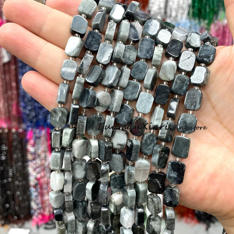 8x12 مللي متر الحجر الطبيعي الاسترالي اليشم غير النظامية مربع خام جوهرة خزر عازل للمجوهرات جعل أساور يدوية إكسسوارات جذابة