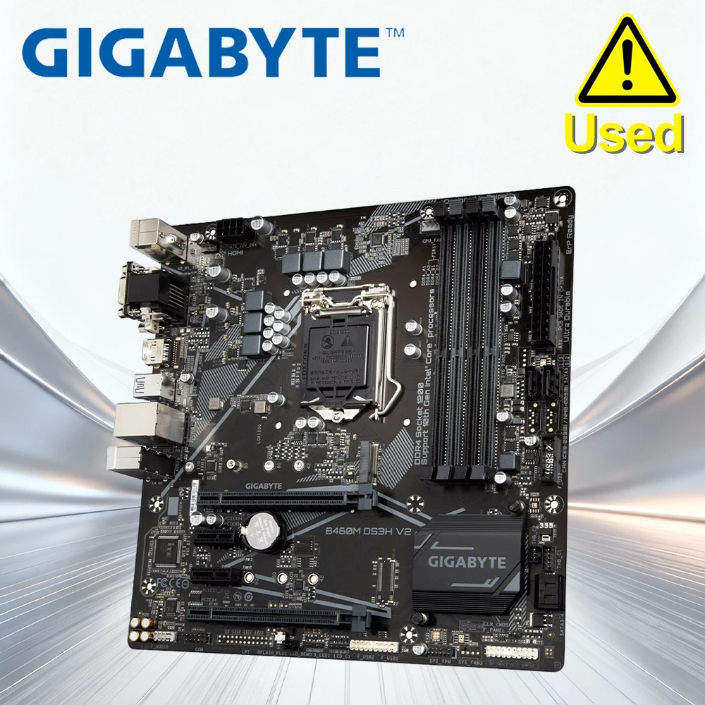 

Материнская плата GIGABYTE B460M DS3H V2 LGA 1200 Intel H470 Micro-ATX с M.2, SATA 6 Гбит/с, USB 3.2 Gen 1, Smart Fan 5