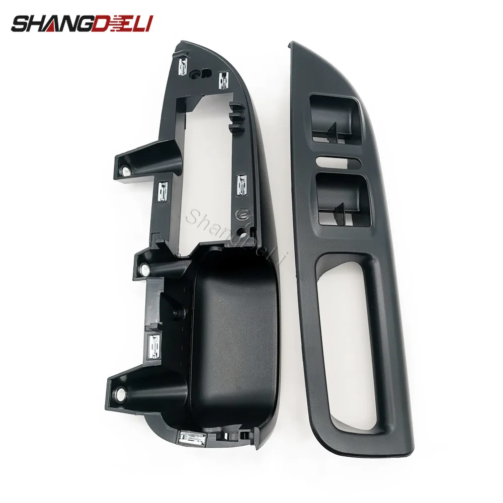 2 قطعة نافذة السيارة الداخلية الأمامية اليسرى رفع التبديل مقبض الباب قوس غطاء الكسوة صالح لسكودا 2007-2014 اوكتافيا #1
