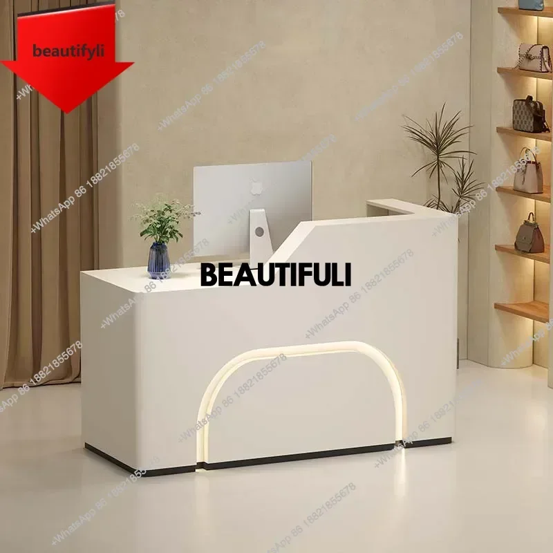

Q181 Salon Commercial Reception Desk Bar Counter Classic Unique Professional Glamour Simple Luxury Mostrador Commercial Furnitur