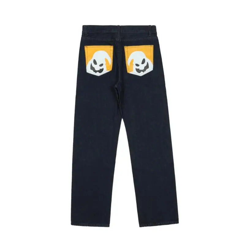 

Harajuku Cartoon Pocket Print Men Jeans y2k Straight Casual Denim Pants Man Hip Hop Baggy Jeans Streetwear Pantalon Homme w111