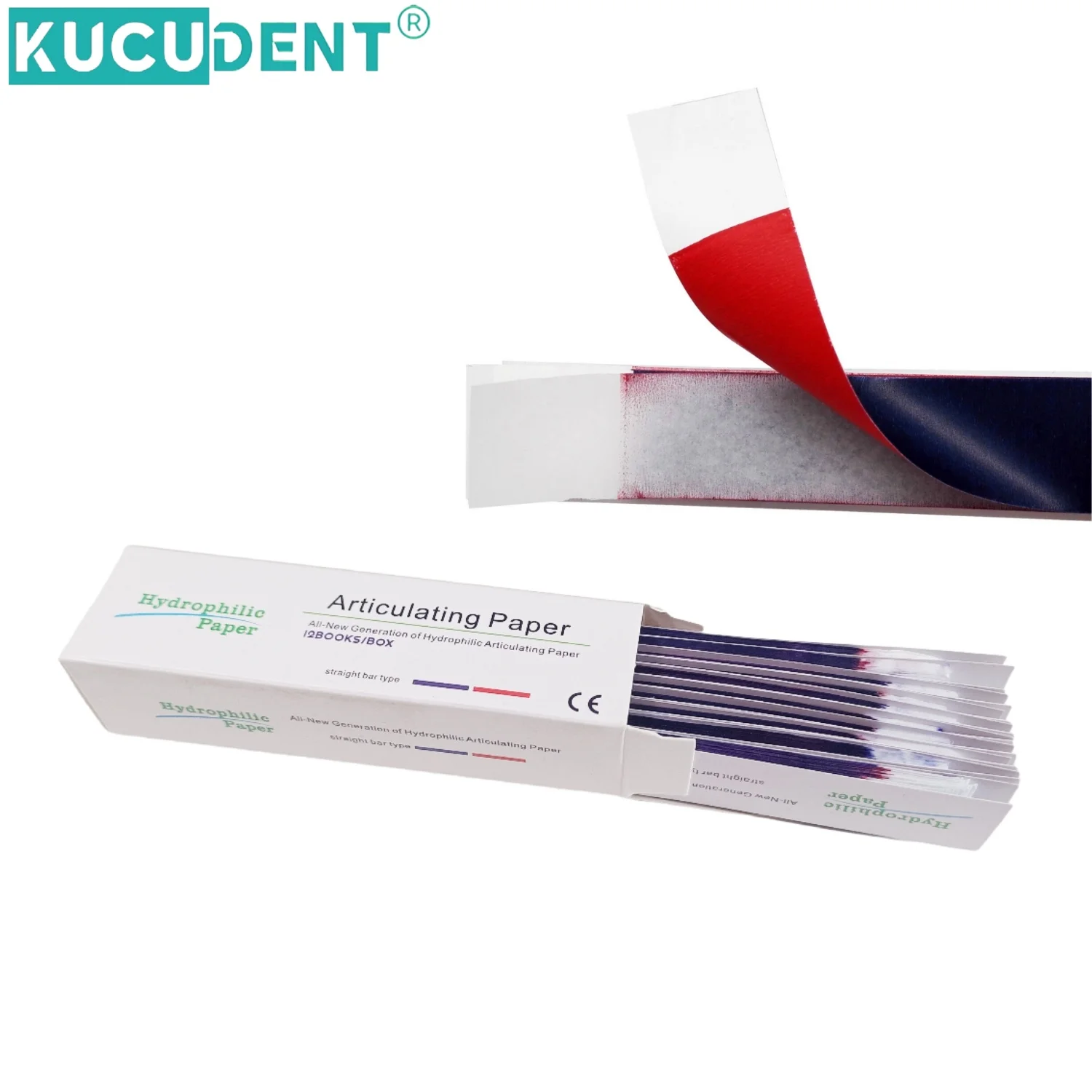 Dental Articulating Paper Strips Double-sided Bite Strips Blue Red Oral Occlusal Paper Teeth Whitening Care Dentist Lab Material