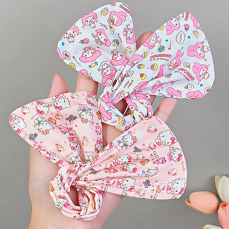 Sanrio Cinnamoroll Kuromi Mymelody Cartoon Twisting Hair Clips kawaii Anime Wire Head Dish Hairband Coiler Clip Hair Accessories