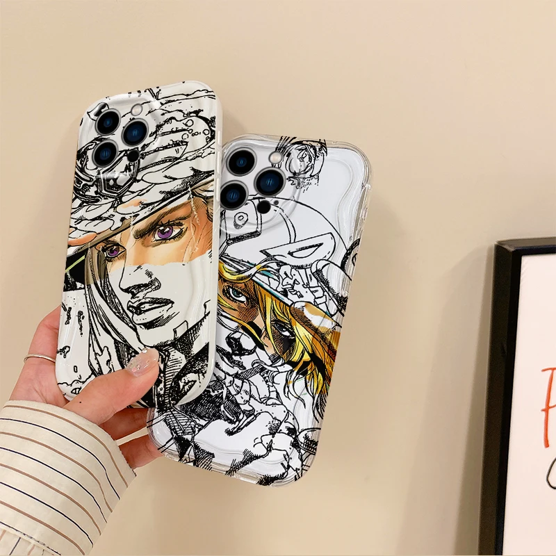 Gyro Zeppeli JoJo Steel Ball Run Phone Case For iPhone 16 Pro Max Case 15 14 13 12 11 8 7 Pro X XR XS Max Soft Transparent Cover