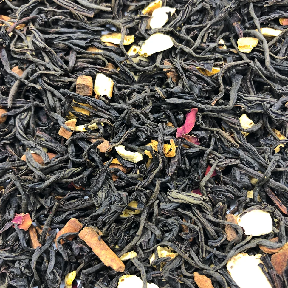 Té Negro con Naranja, Canela y Pétalos de Rosa | Taj Mahal Té negro    Té