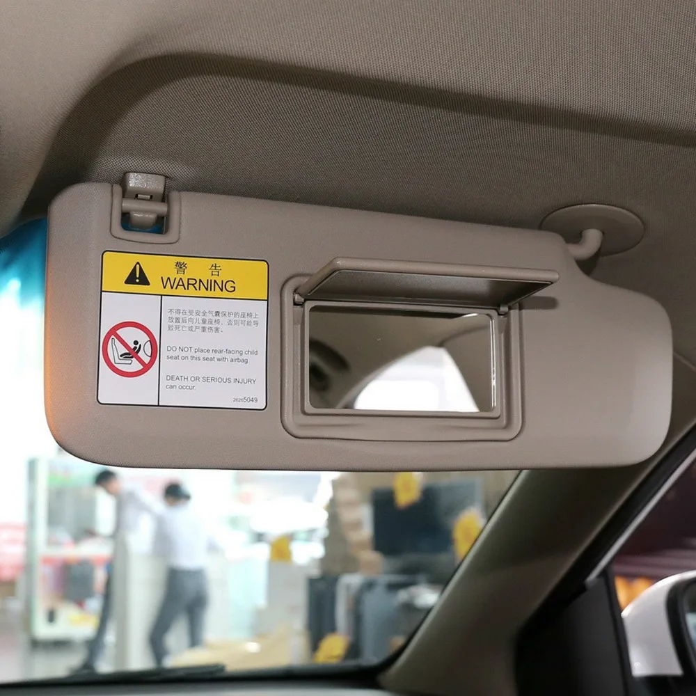 Passenger Side Sun Visor with Vanity Mirror for Buick Excelle GT Envision Plus GL6 for Chevrolet Cavalier Cruze Verano