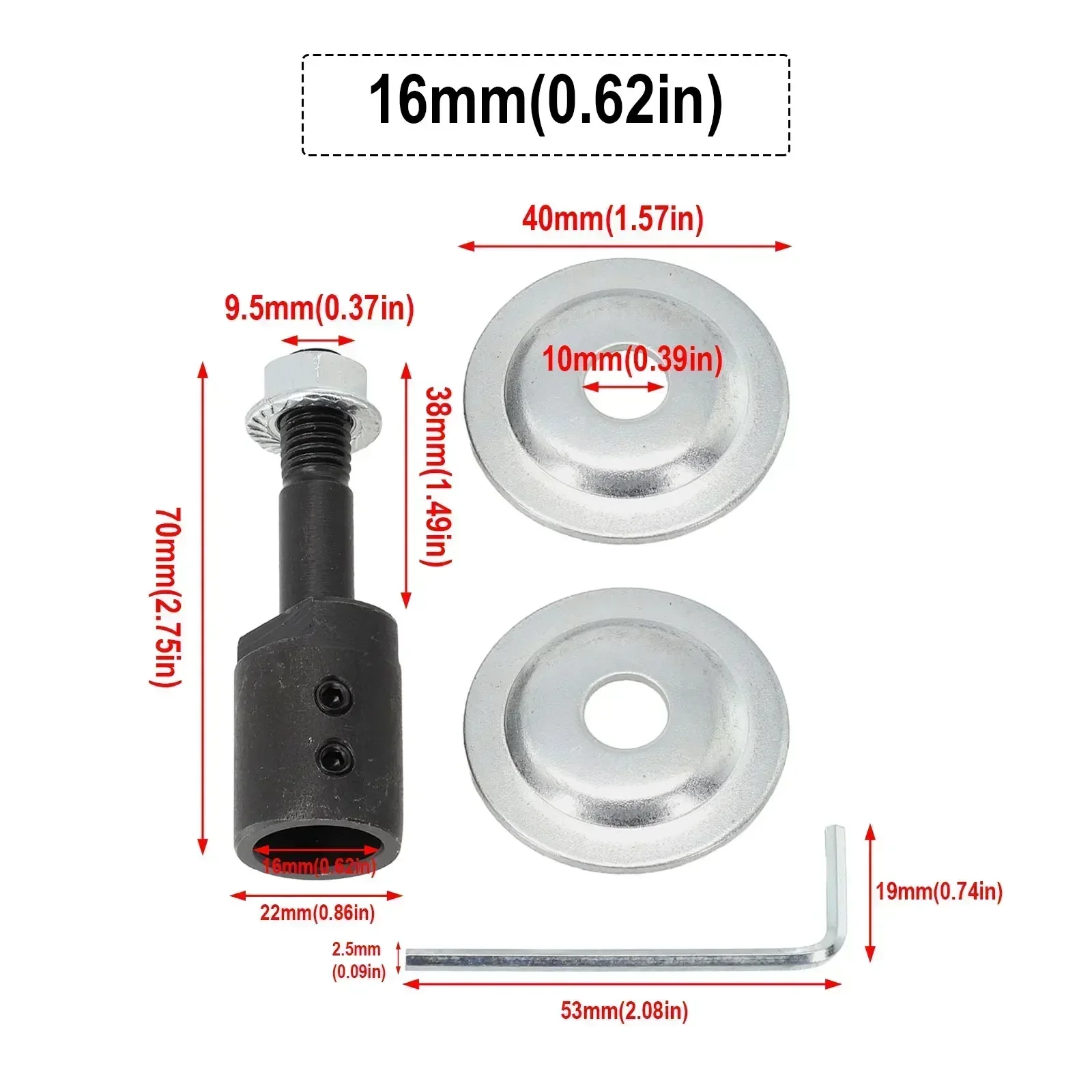 1 ชุดแกนอะแดปเตอร์ 5/6/8/10/12/14/16 มม.สําหรับบดขัด 5-16mm SHAFT มอเตอร์เครื่องบดม้านั่ง EXTENSION Rod