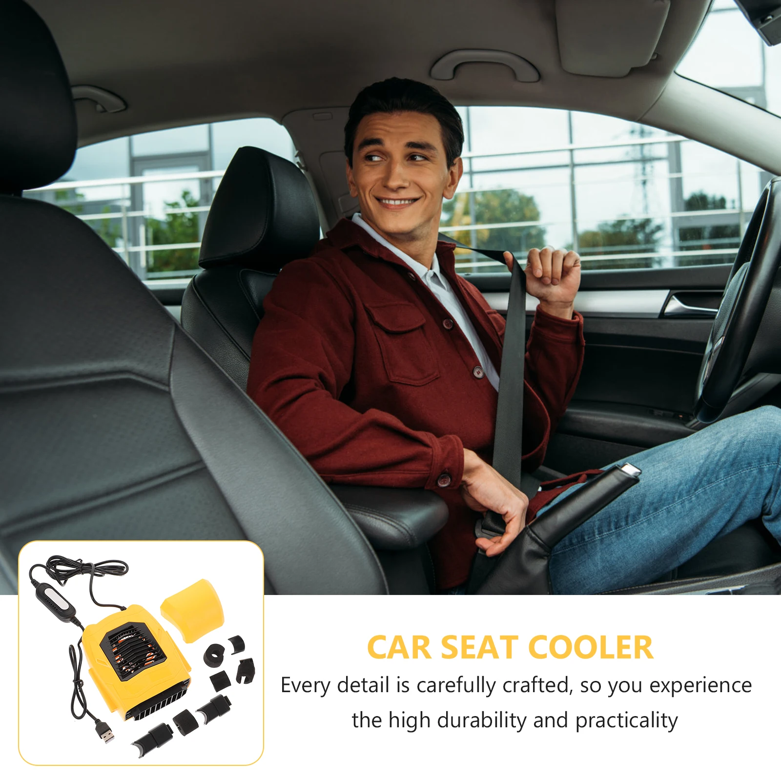 

Seat Usb Powered Adjustable 3 Speeds 90 Degree Angle Cooling For Accessories Car Mounted Portable Fan Car Seat Cooler Chair