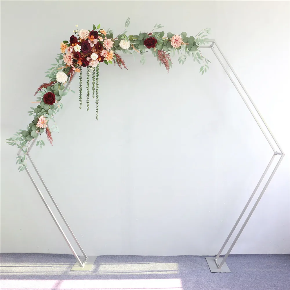 

Wedding Background Decoration Hexagonal Iron Arch Gold White Black Silver Colors Mariage Birthday Party Baby Shower Decorations