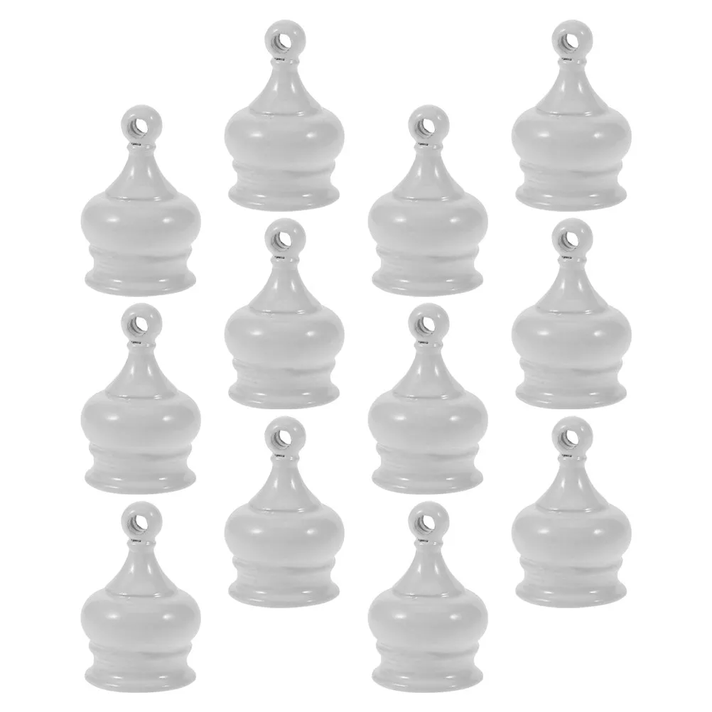 

12Pcs M10x1 Thread Crown Shape Decorative Lamp Finial Cap Knob for Ceiling Chandelier Floor Table Lamps Lighting Accessories