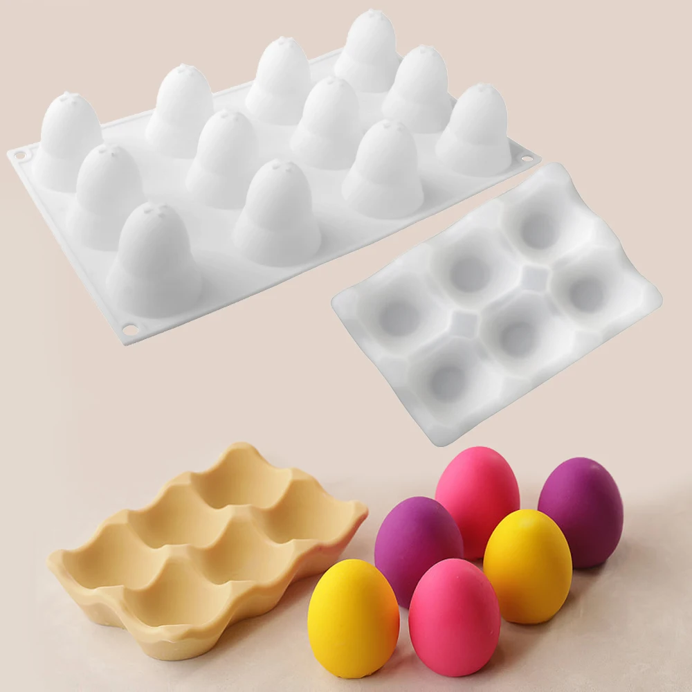 Egg or Egg Base Design Cake Mould Diy Easter Decorations Mousse Cake Molds Kitchen Silicone Molds Easter Egg Chocolate Molds