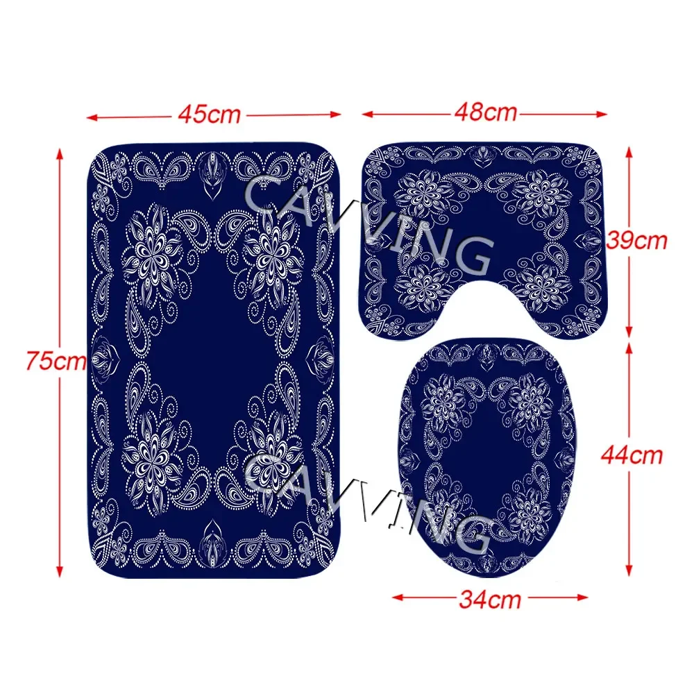 Crips Gang & Blood Gang 3D Printed  Shower Curtain Waterproof Bathroom Curtain Anti-slip Bath Mat Set Toilet Rugs Mats   K02