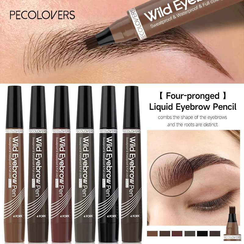 5 Color 4 Forks Eye Brow pencil Natural Matte Liquid Tint Makeup Lasting Waterproof Eyebrow Tattoo Smudge-proof Cosmetic