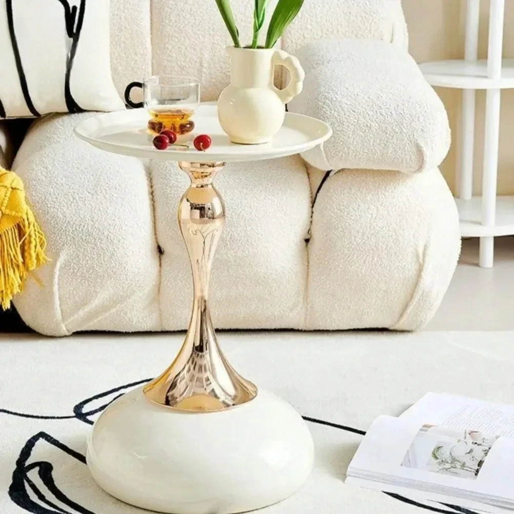 Nordic Sofa Side Table High-end Corner Tables Living Room Mini Table Balcony Coffee Tables Storage Rack Iron Bedside Table