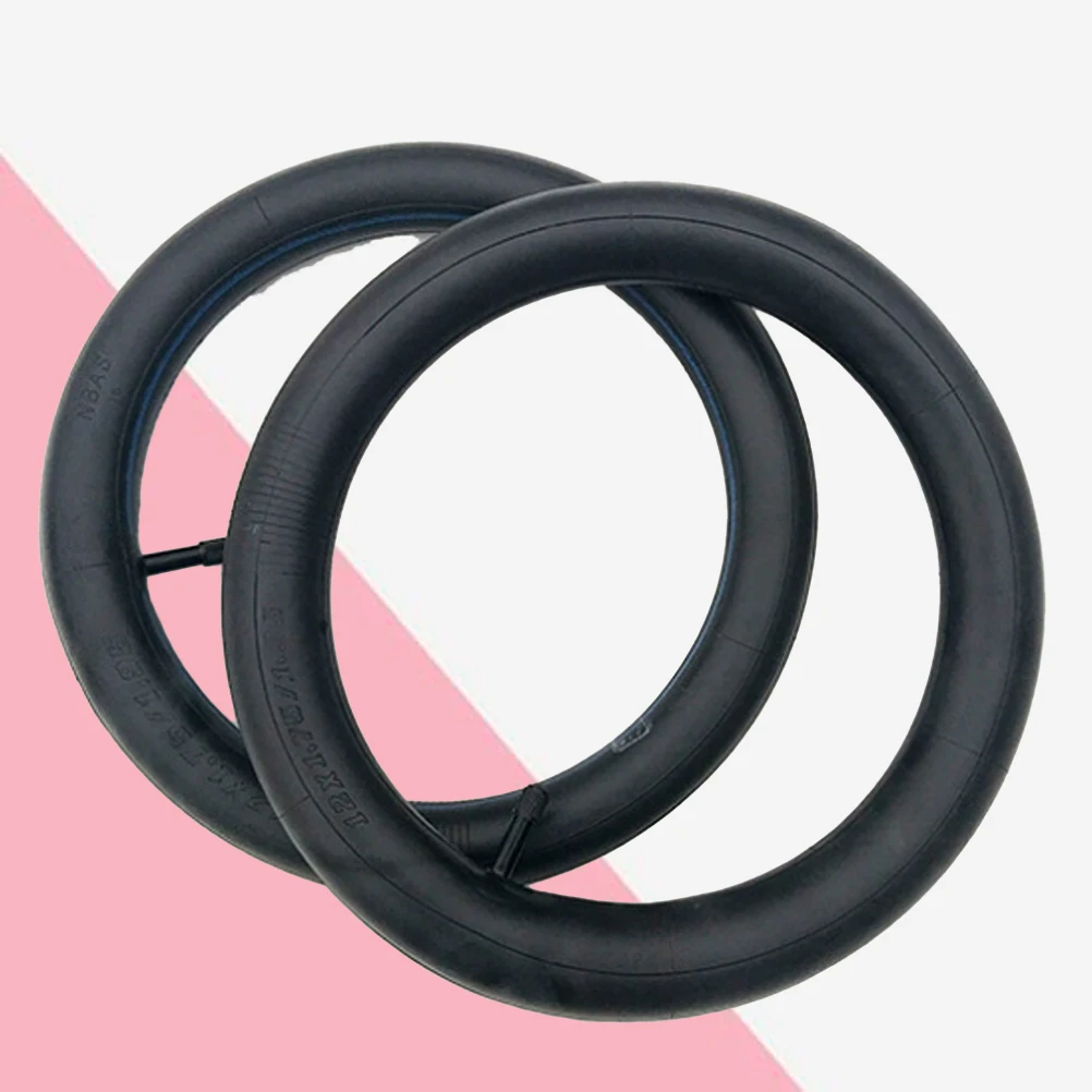 

2 Pcs Durable Childrens Bike Inner Tube Black Sturdy Removable Fit Kids Bicycles Practical Easy Use Bike