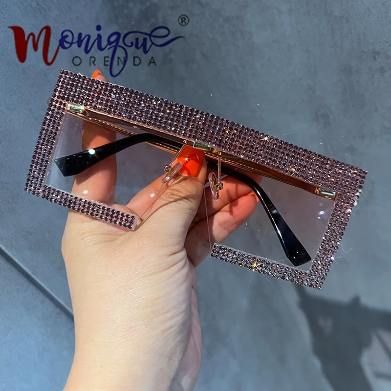 New Metal Frame Rimless Sunglasses Women 2023 Fashion Vintage Brand Designer Shades Eyewear Female Bling Goggle Sun Glasses