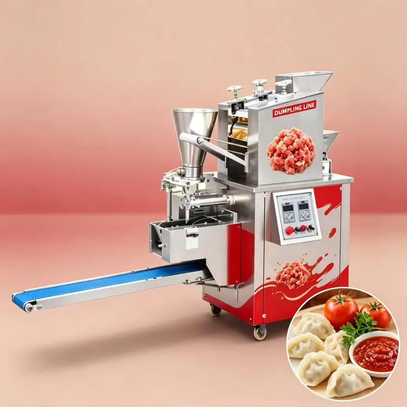 High Output Dumpling Making Machine Automatic Dough Wrapping Filling Forming Equipment for Commercial Food Production