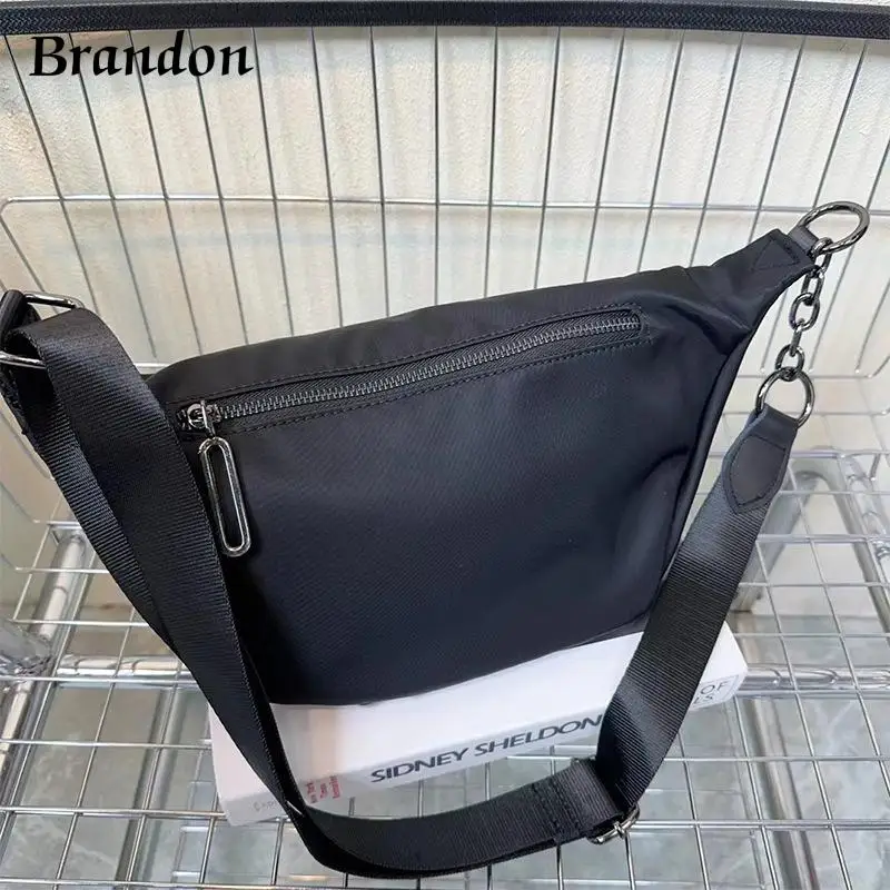 Cross body bag small bag new Oxford cloth shoulder bag simple and casual commuting bag chest bag versatile and trendy bag