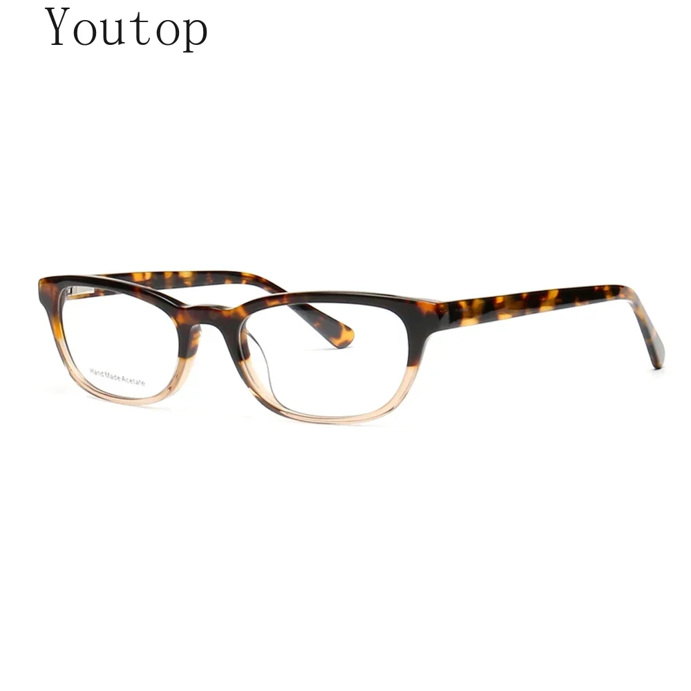 

Women Oval Eyeglass Frames for Men Tortoise acetate Full Rim 2020 Fashion Spectacles lightweight classic prescription glasses